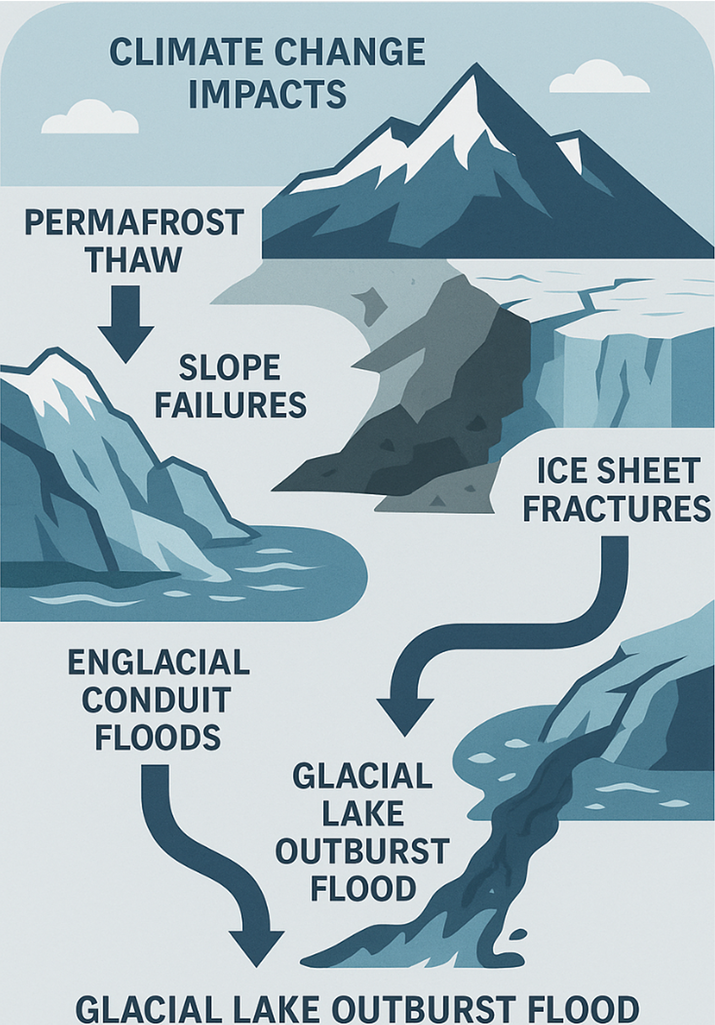 Glacial Hazard Chain Reactions
